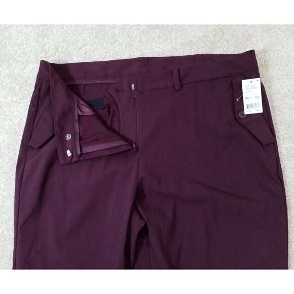 NY Collection~Women's Plus Size 3X~Merlot Slim-Leg Career Work Pants NWT $59.00 - Picture 6 of 10